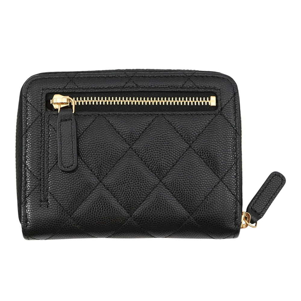 CHANEL Black Caviar Leather Logo Wallet - Picture 3 of 14